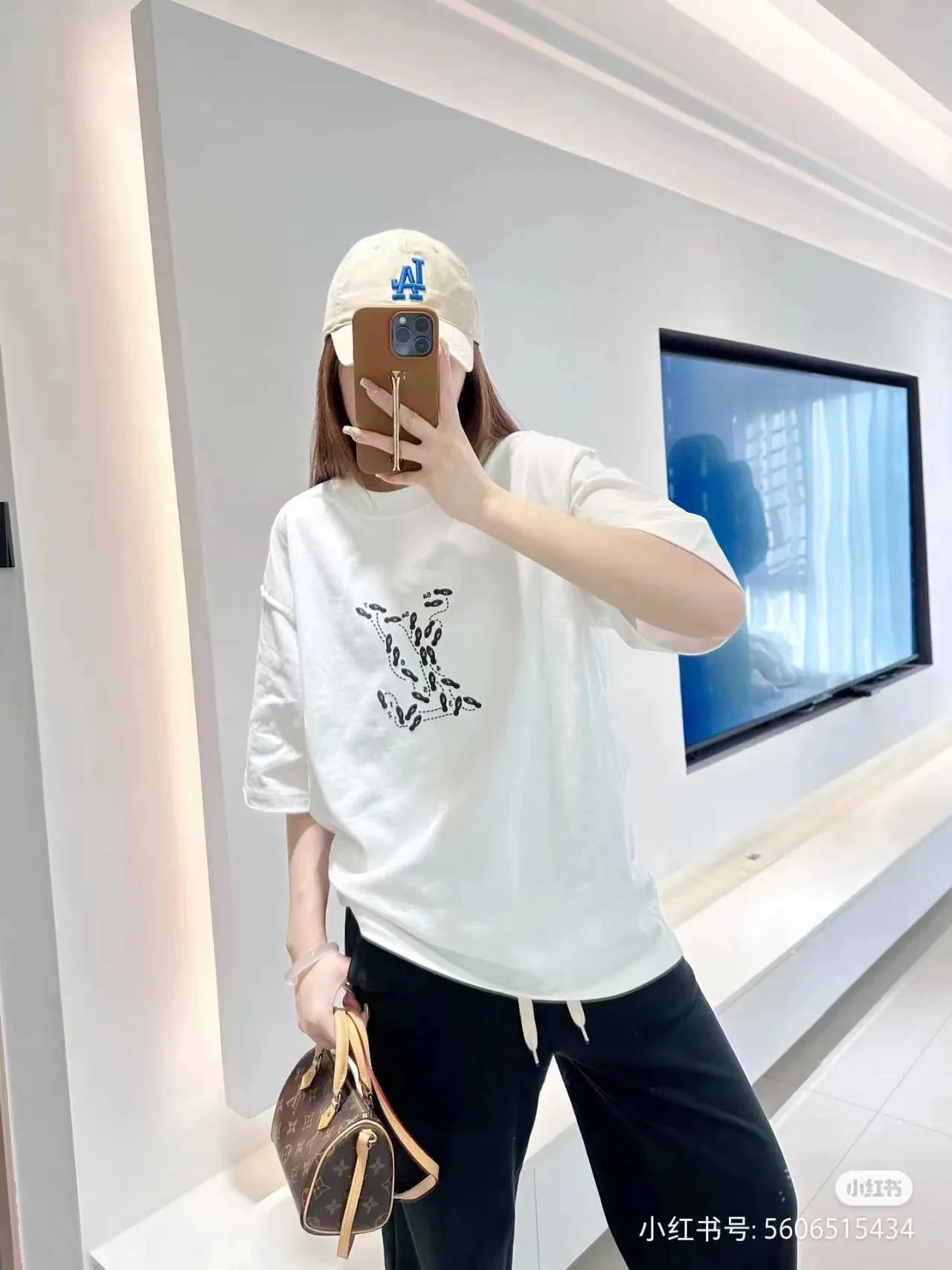Louis Vuitton/Louis Vuitton employee limited foam printed short-sleeves